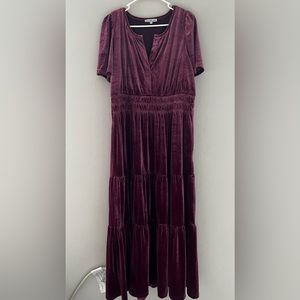 See And Be Seen Velvet Rose Dress - Size Large